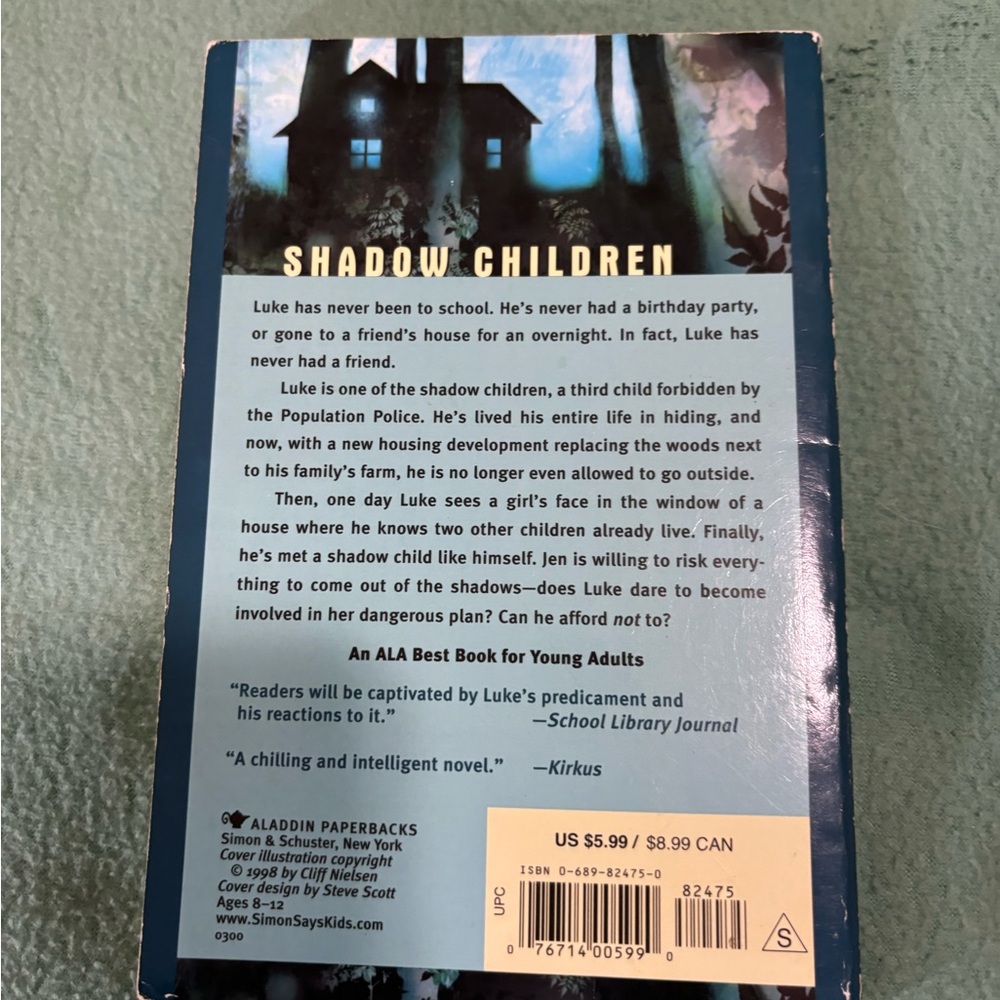 Among the Hidden By Margaret Peterson Haddix - Aladdin Fiction - Soft Cover - Picture 3 of 9